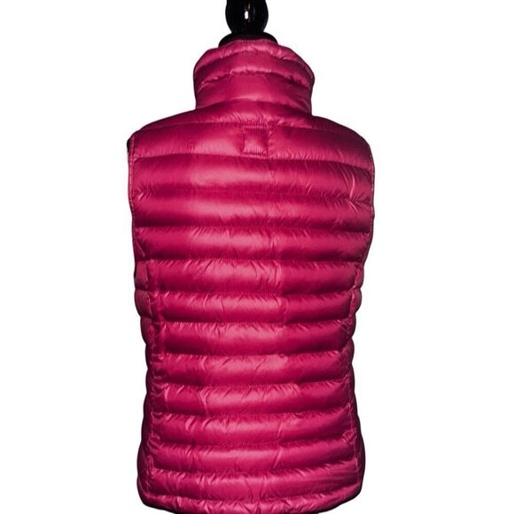 Gap hot pink puffer sleeveless coat large - Picture 3 of 9
